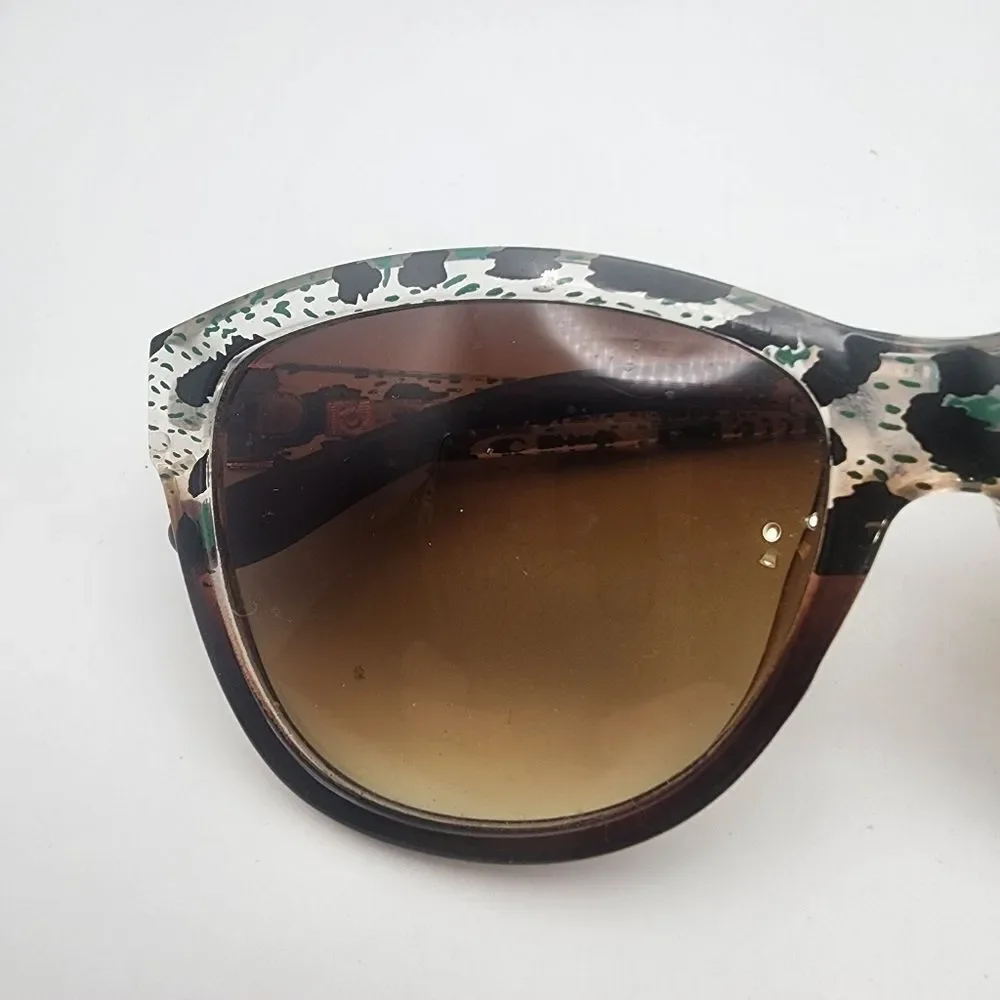 Steve Madden Brown & Animal Print Sunglasses